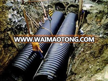 Spiral corrugated pipe for sewage